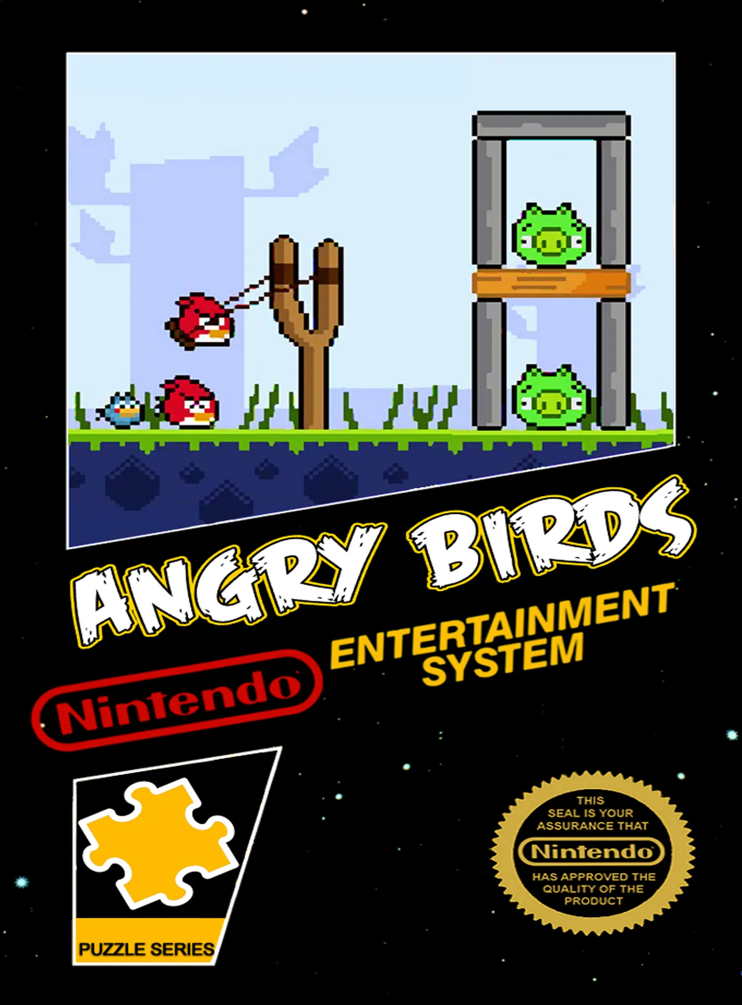 Angry Birds (NES) Box Art & Cover