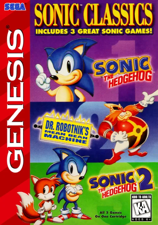 Sonic Compilation ~ Sonic Classics (MD) Box Art & Cover