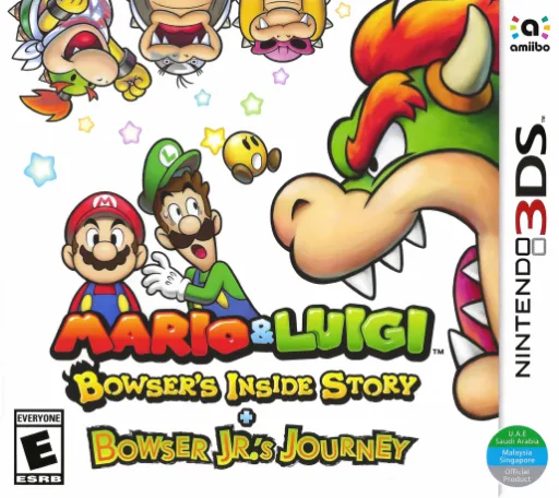 Mario & Luigi - Bowser's Inside Story + Bowser Jr.'s Journey (3DS) Box Art & Cover