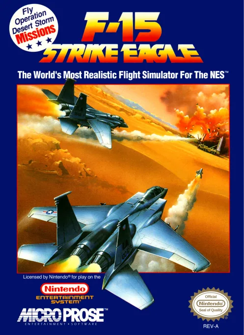 F-15 Strike Eagle (NES) Box Art & Cover