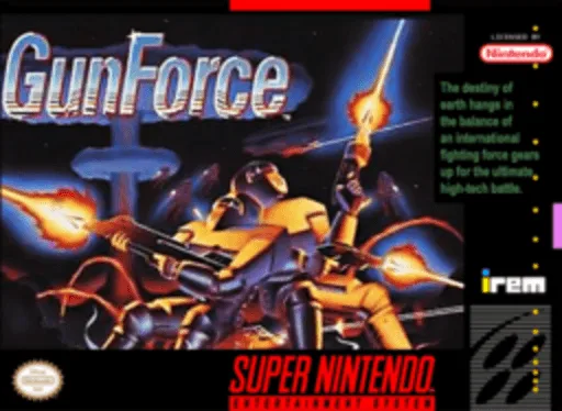 GunForce - Battle Fire Engulfed Terror Island (SNES) Box Art & Cover