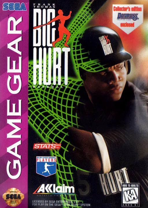 Frank Thomas Big Hurt Baseball (GAME GEAR) Box Art & Cover