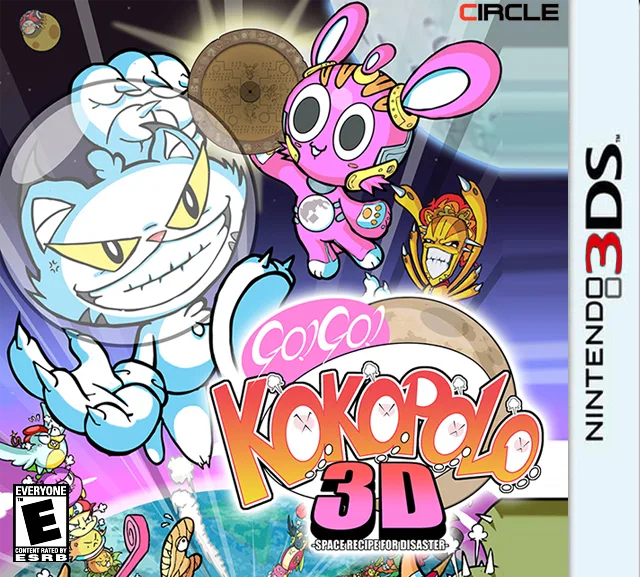 Go! Go! Kokopolo 3D - 宇宙の大惨事レシピ (3DS) Box Art & Cover