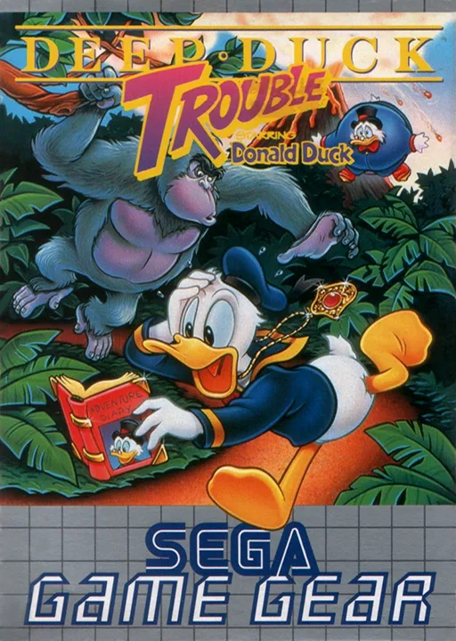 Deep Duck Trouble Starring Donald Duck (GAME GEAR) Box Art & Cover