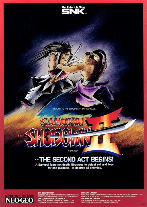 Samurai Shodown II / Shin Samurai Spirits - Haohmaru Jigokuhen (NGM-063 ~ NGH-063) (ARCADE) Box Art & Cover
