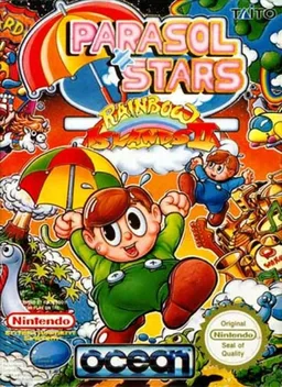Parasol Stars - The Story of Bubble Bobble III (NES) Box Art & Cover