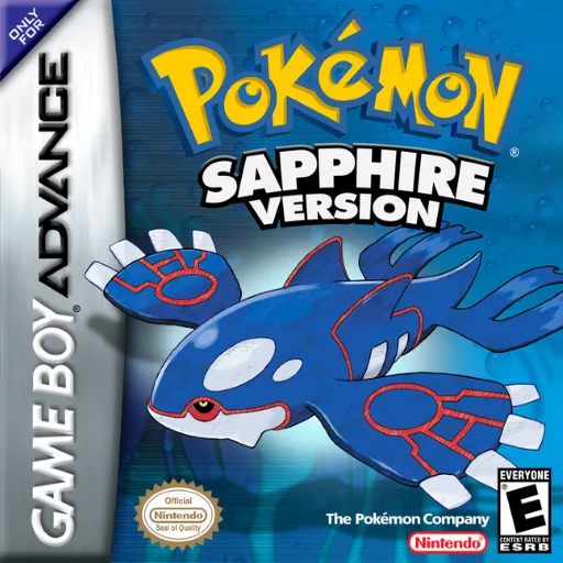 Pokémon Sapphire Version (GBA) Box Art & Cover