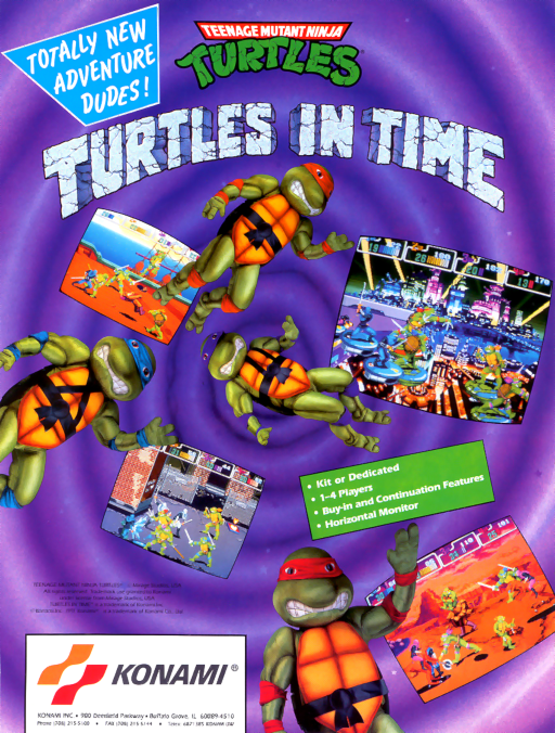 Teenage Mutant Ninja Turtles - Turtles in Time (ARCADE) Box Art & Cover