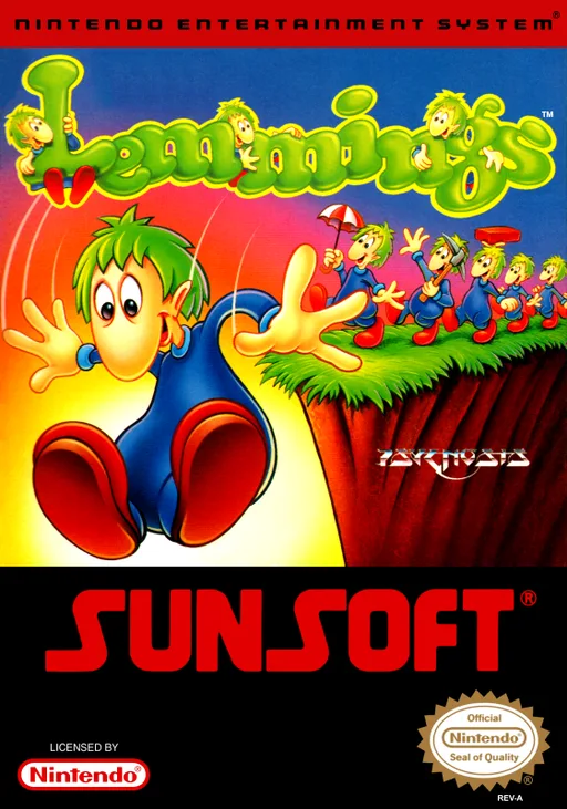 Lemmings (NES) Box Art & Cover