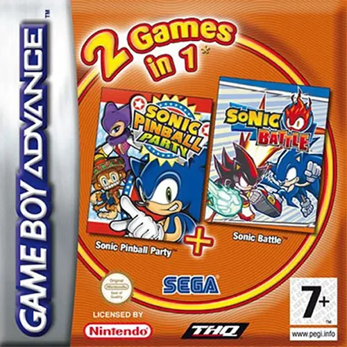 游戏2合1:索尼克战斗,索尼克弹珠派对 (GBA) Box Art & Cover