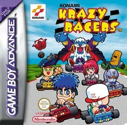 科拿米疯狂赛车手 Konami Krazy Racers (GBA) Box Art & Cover