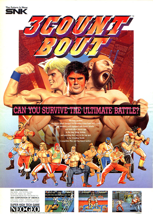 3 Count Bout / Fire Suplex (NGM-043 ~ NGH-043) (ARCADE) Box Art & Cover