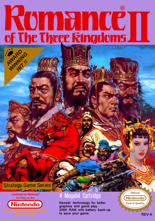 Romance of the Three Kingdoms II (NES) Box Art & Cover