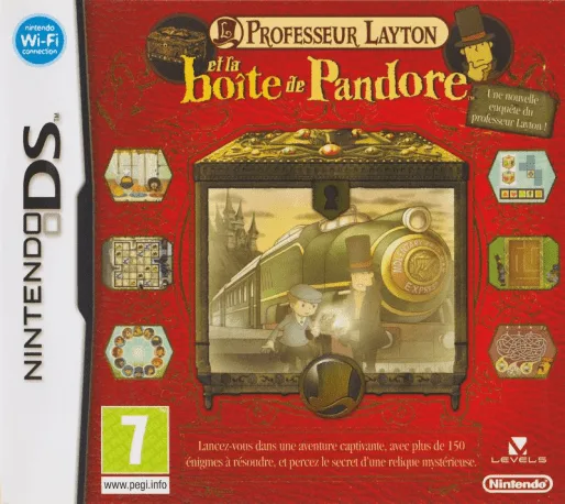 Professeur Layton et la Boite de Pandore (DS) Box Art & Cover