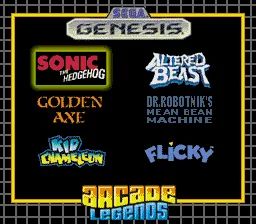 Arcade Legends Sega Mega Drive ~ Arcade Legends Sega Genesis ~ Mega Drive Play TV (MD) Box Art & Cover