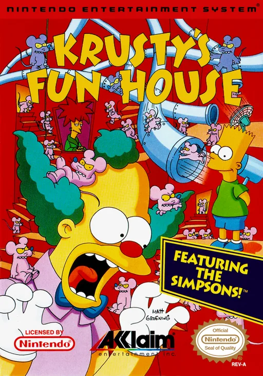 Krusty's Fun House (NES) Box Art & Cover