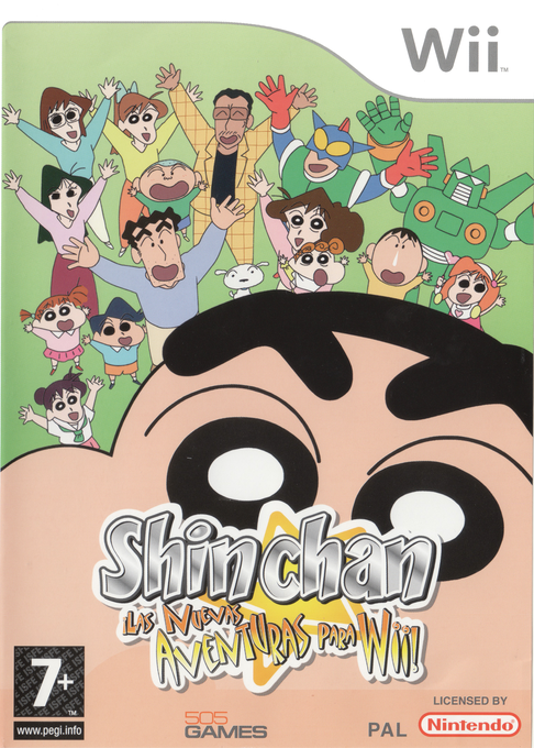 Crayon Shin-chan: Saikyou Kazoku Kasukabe King Wii (WII) Box Art & Cover