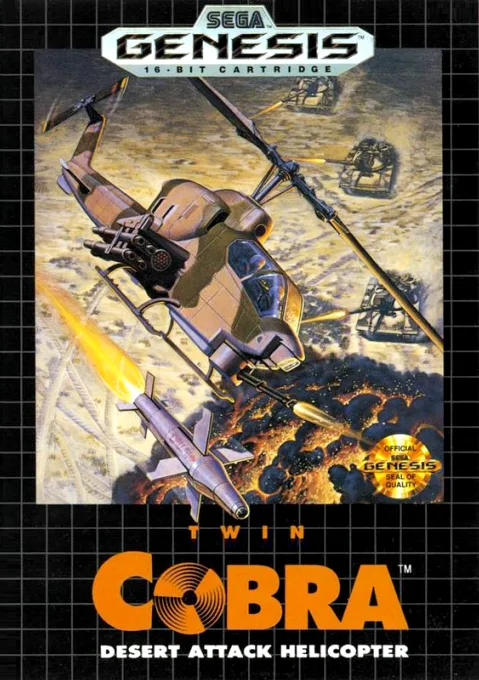 Twin Cobra - Desert Attack Helicopter (MD) Box Art & Cover