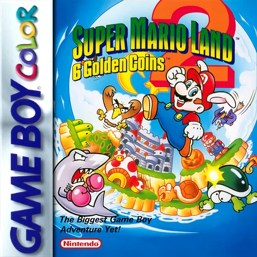 Super Mario Park 2 - 6 Gold Coins (Coloring Edition) (GBC) Box Art & Cover