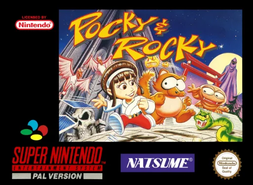 Pocky & Rocky (SNES) Box Art & Cover