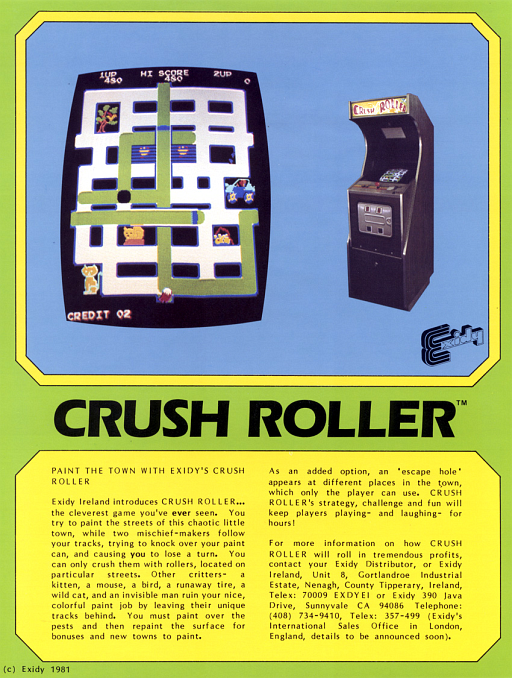 Crush Roller (set 1) (ARCADE) Box Art & Cover