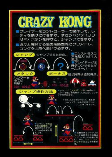 Crazy Kong (ARCADE) Box Art & Cover