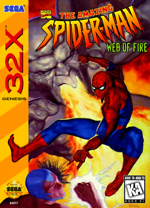 Spider-Man - Web Of Fire (32X) Box Art & Cover