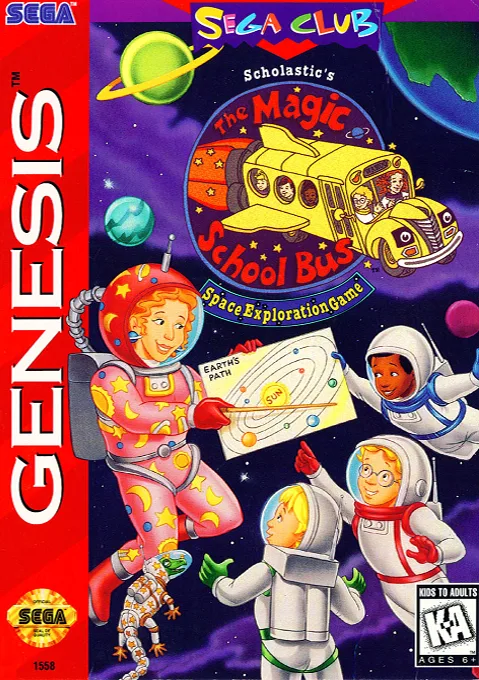 매직 스쿨 버스 스페이스 탐험 게임 (MD) Box Art & Cover
