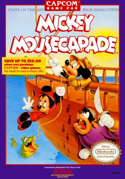 Mickey Mousecapade (NES) Box Art & Cover