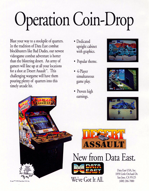 Desert Assault (US) (ARCADE) Box Art & Cover