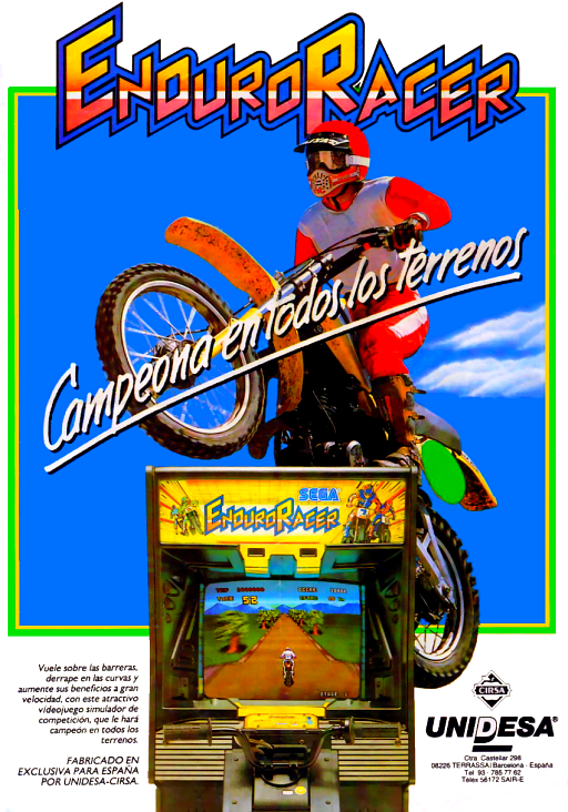Enduro Racer (Rev A, YM2151, FD1089B 317-0013A) (ARCADE) Box Art & Cover