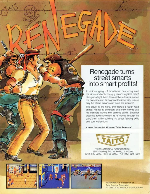 Renegade (ARCADE) Box Art & Cover