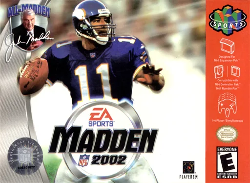 爆裂アメリカンフットボール 2002 (N64) Box Art & Cover