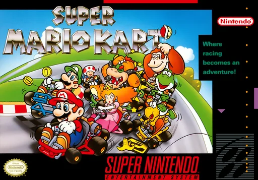 Super Mario Kart (SNES) Box Art & Cover