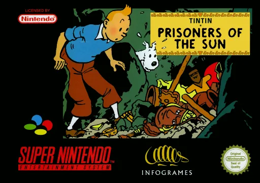 Tintin - Prisoners of the Sun (SNES) Box Art & Cover