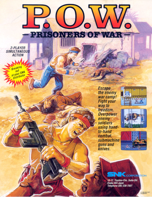 P.O.W. - Prisoners of War (US version 1) (ARCADE) Box Art & Cover