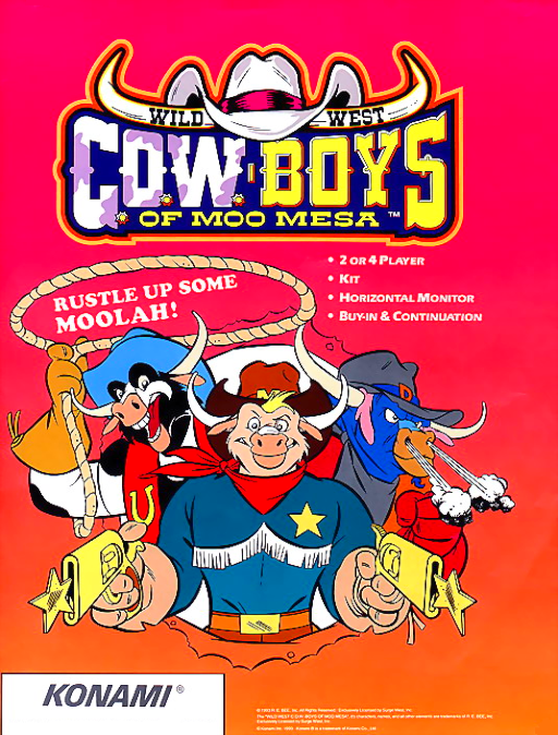 Wild West C.O.W.-Boys of Moo Mesa (ver EAB) (ARCADE) Box Art & Cover
