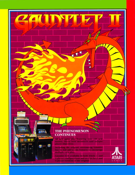 Gauntlet II (2 Players, rev 2) (ARCADE) Box Art & Cover