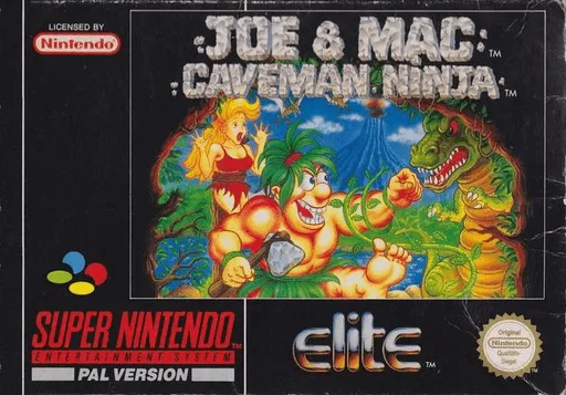 Joe & Mac - Caveman Ninja (SNES) Box Art & Cover
