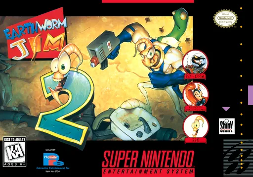 Earthworm Jim 2 (SNES) Box Art & Cover