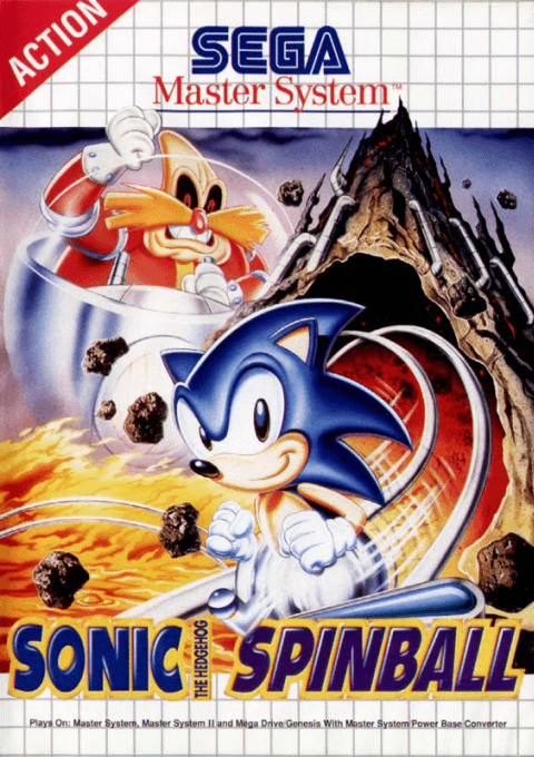 Sonic Spinball (SMS) Box Art & Cover