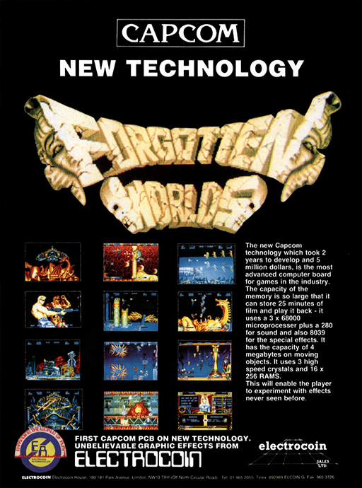 Forgotten Worlds (World, newer) (ARCADE) Box Art & Cover