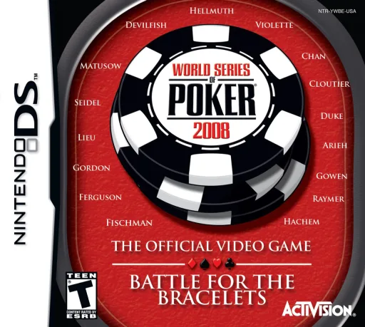World Series of Poker 2008 - The Official Video Game - Battle for the Bracelets (DS) Box Art & Cover