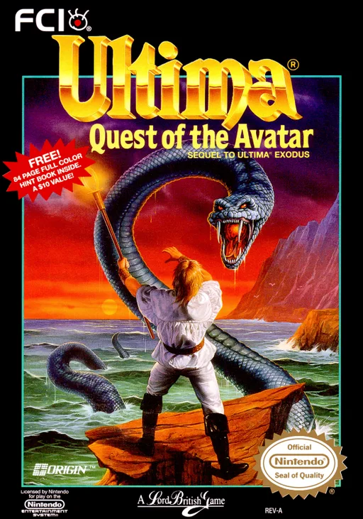 Ultima - Quest of the Avatar (NES) Box Art & Cover