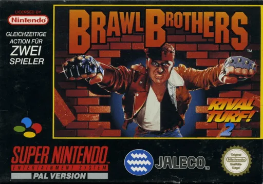 Brawl Brothers - Rival Turf! 2 (SNES) Box Art & Cover