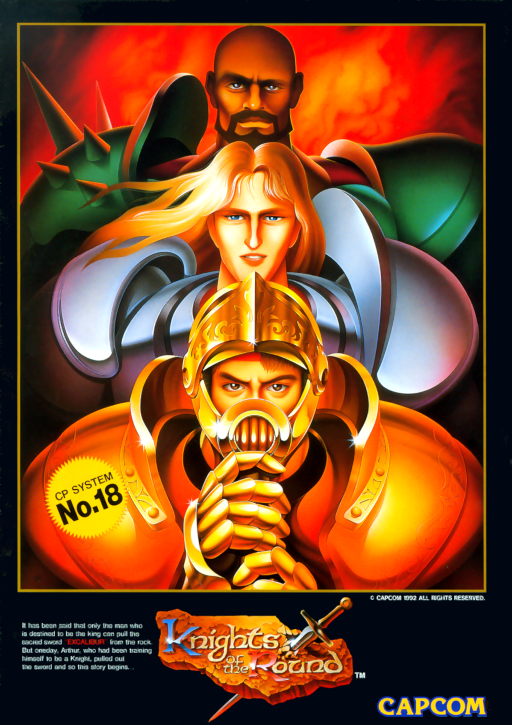 Knights of the Round (Japan 911127, B-Board 91634B-2) (ARCADE) Box Art & Cover