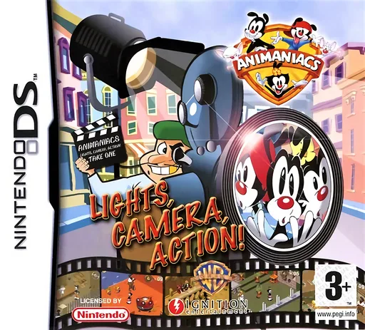 Animaniacs - Lights, Camera, Action! (Rev 1) (DS) Box Art & Cover