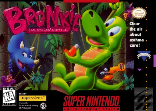 Bronkie the Bronchiasaurus (SNES) Box Art & Cover