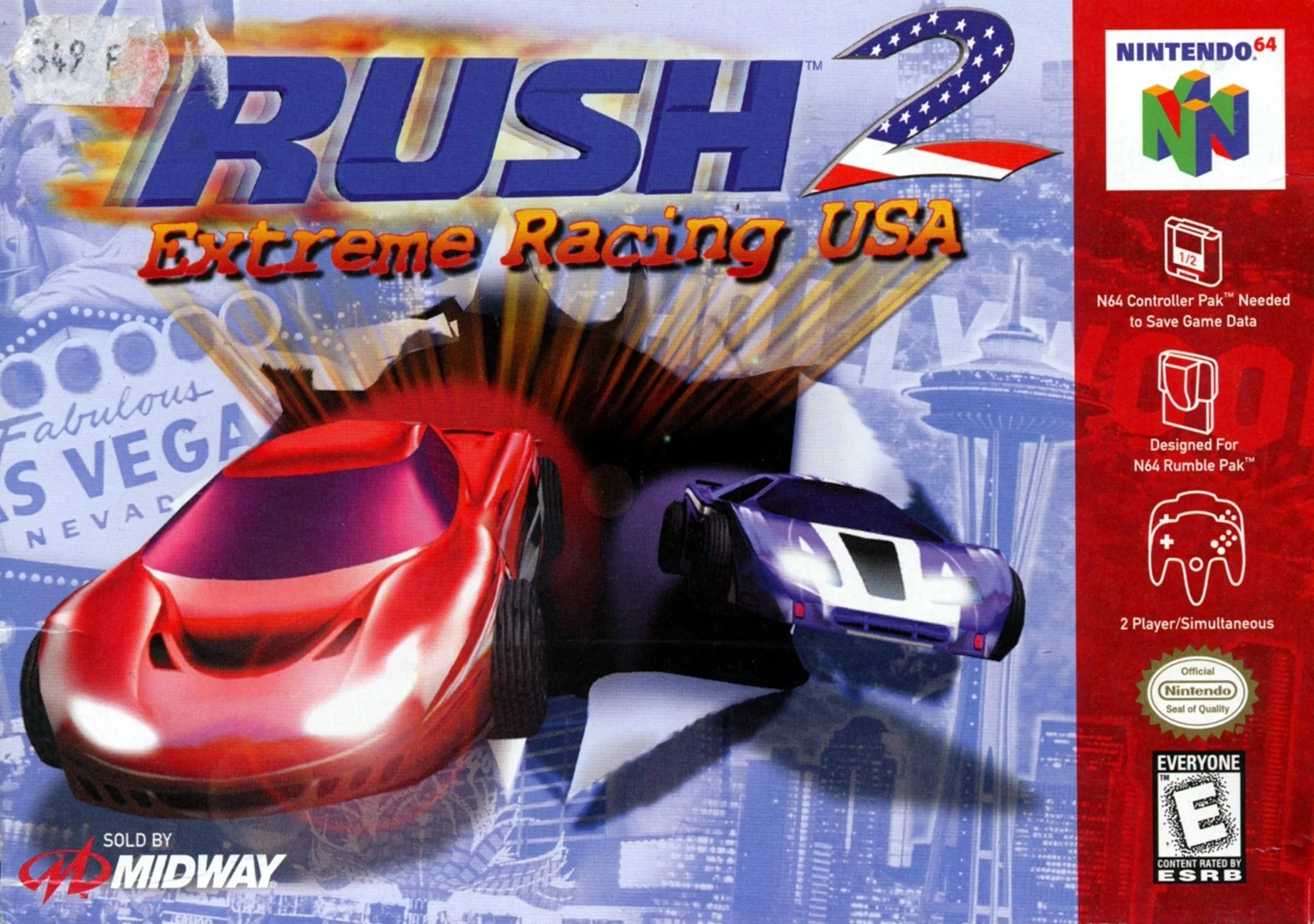 Crazy Taxi 2: American Extreme (N64) Box Art & Cover