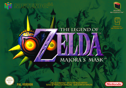 Legend of Zelda, The: Majora's Mask (N64) Box Art & Cover